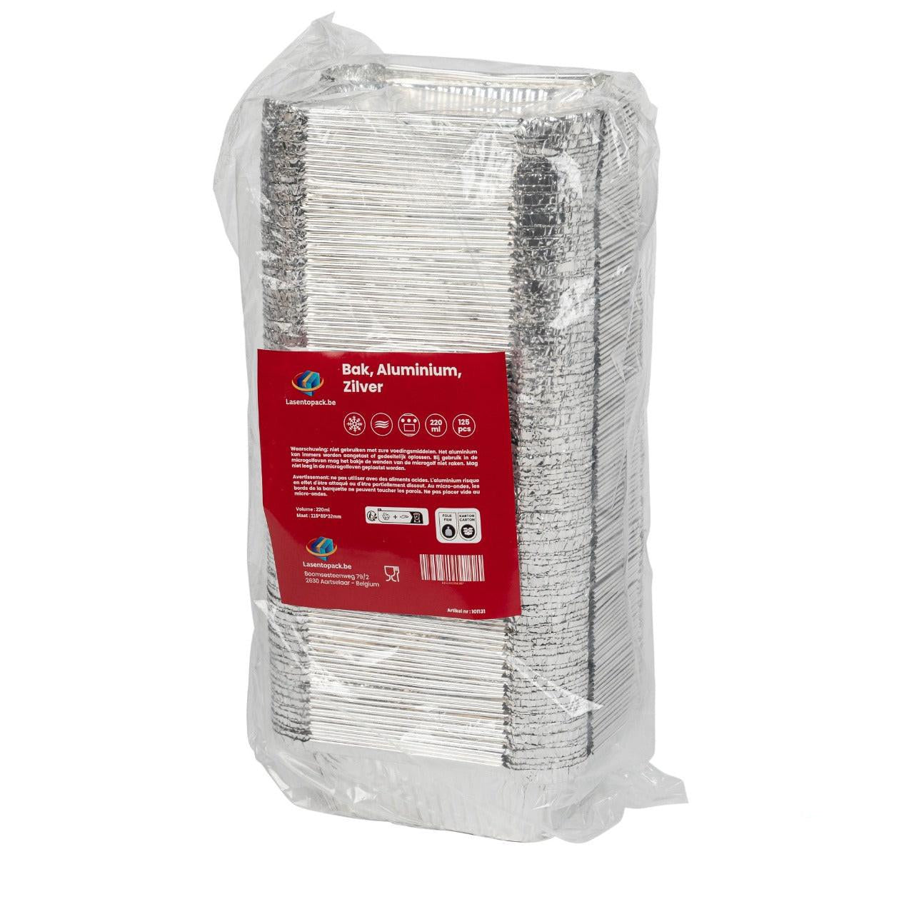 1000x Aluminium Bakje 220ml