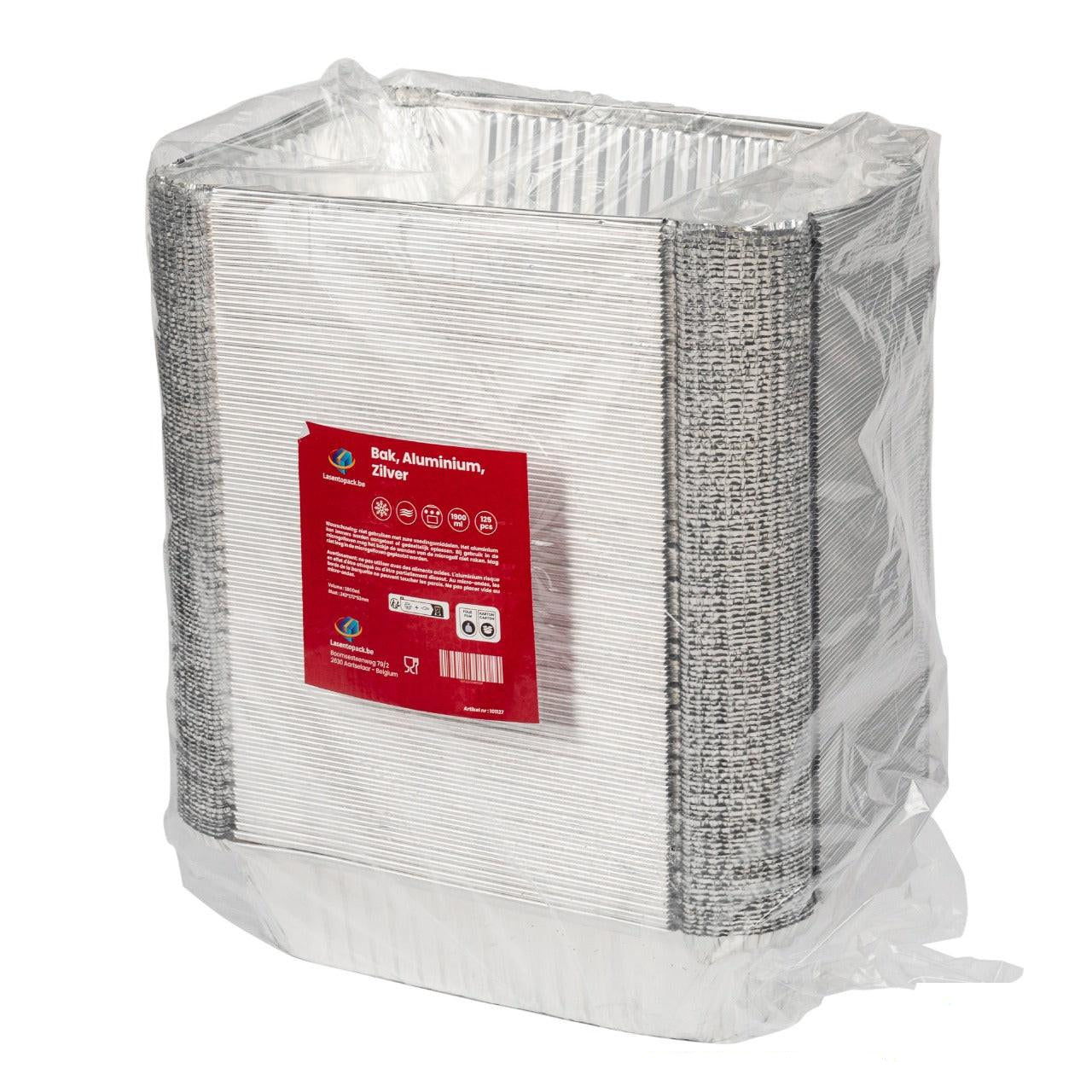 125x Aluminium Bak 1900ml 242 x 172 x 53 mm