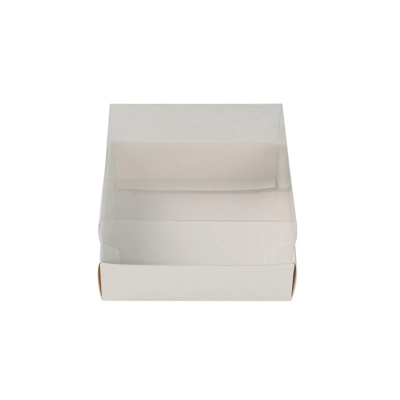 50x Taartdoos met Doorzichtige Losse Deksel – 13,5 x 13 x 7 cm