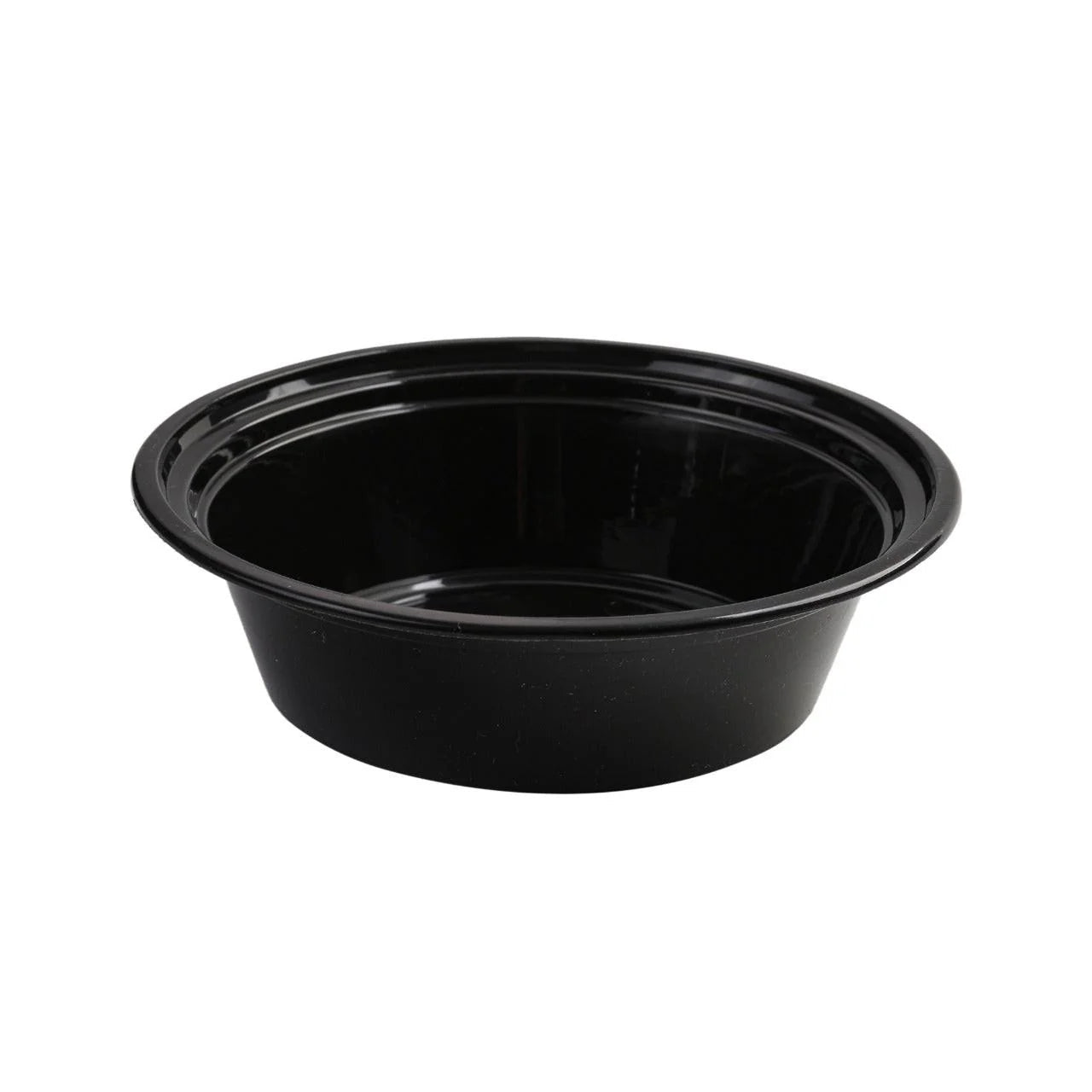 150x Asian Soep / Poke Bowl met deksel 500 ml Zwart PP (set)