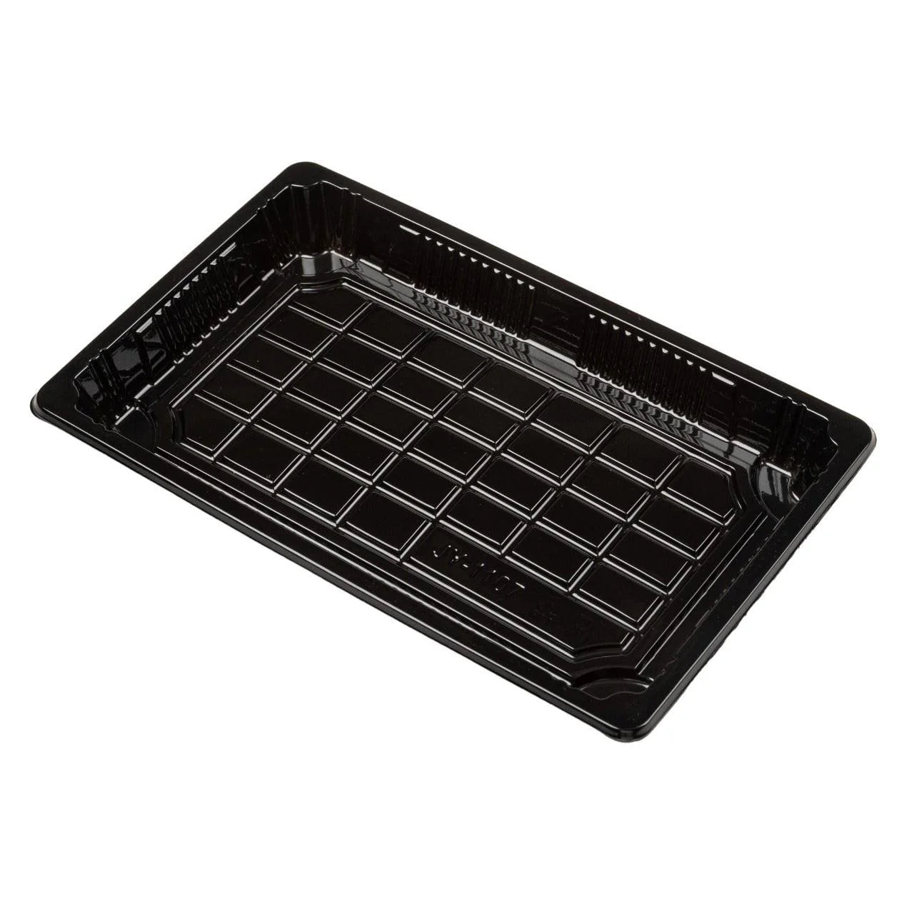 400x Sushi Tray + Deksel 220x135x20mm – Zwart