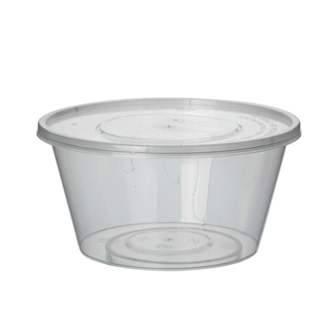 450x Asian Soep of Poke Bowl + deksel 480/500ml 16oz Transparant Herbruikbaar PP