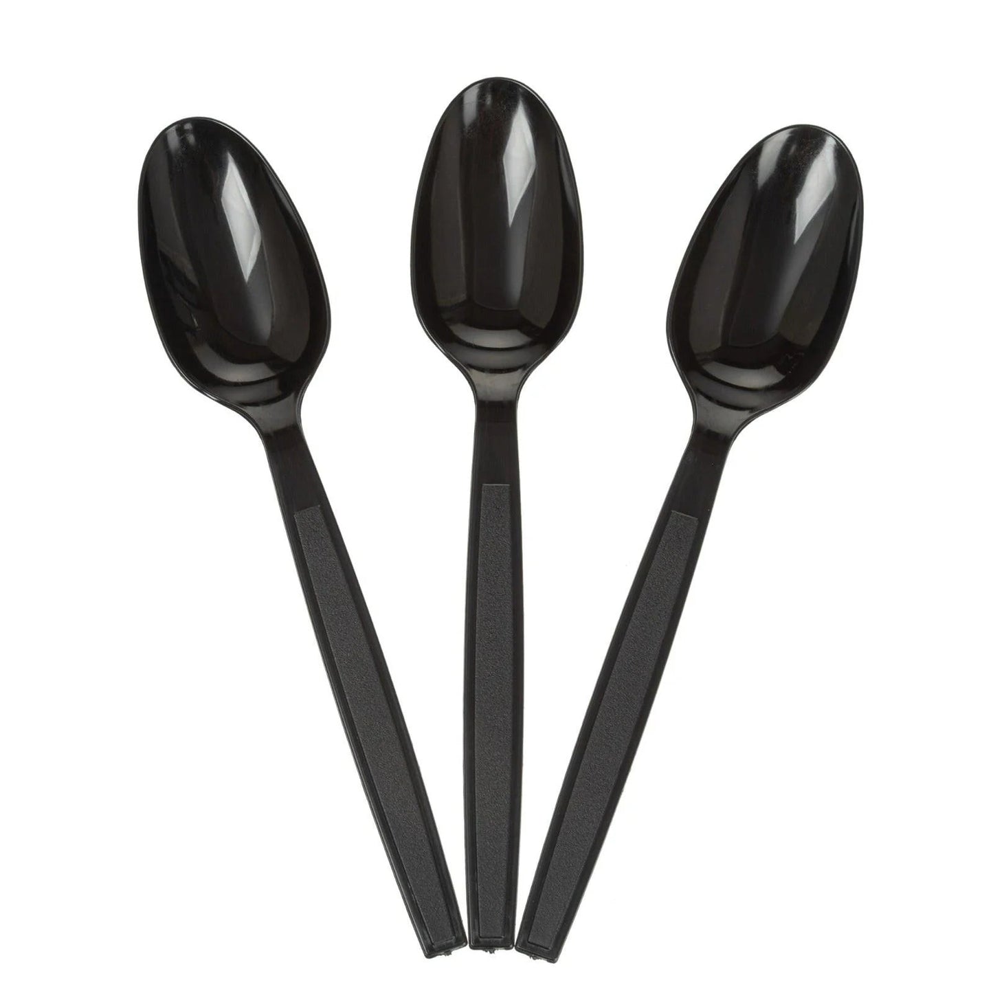 Lepels reusable herbruikbaar zwart bestek PS 180mm a 2000 stuks