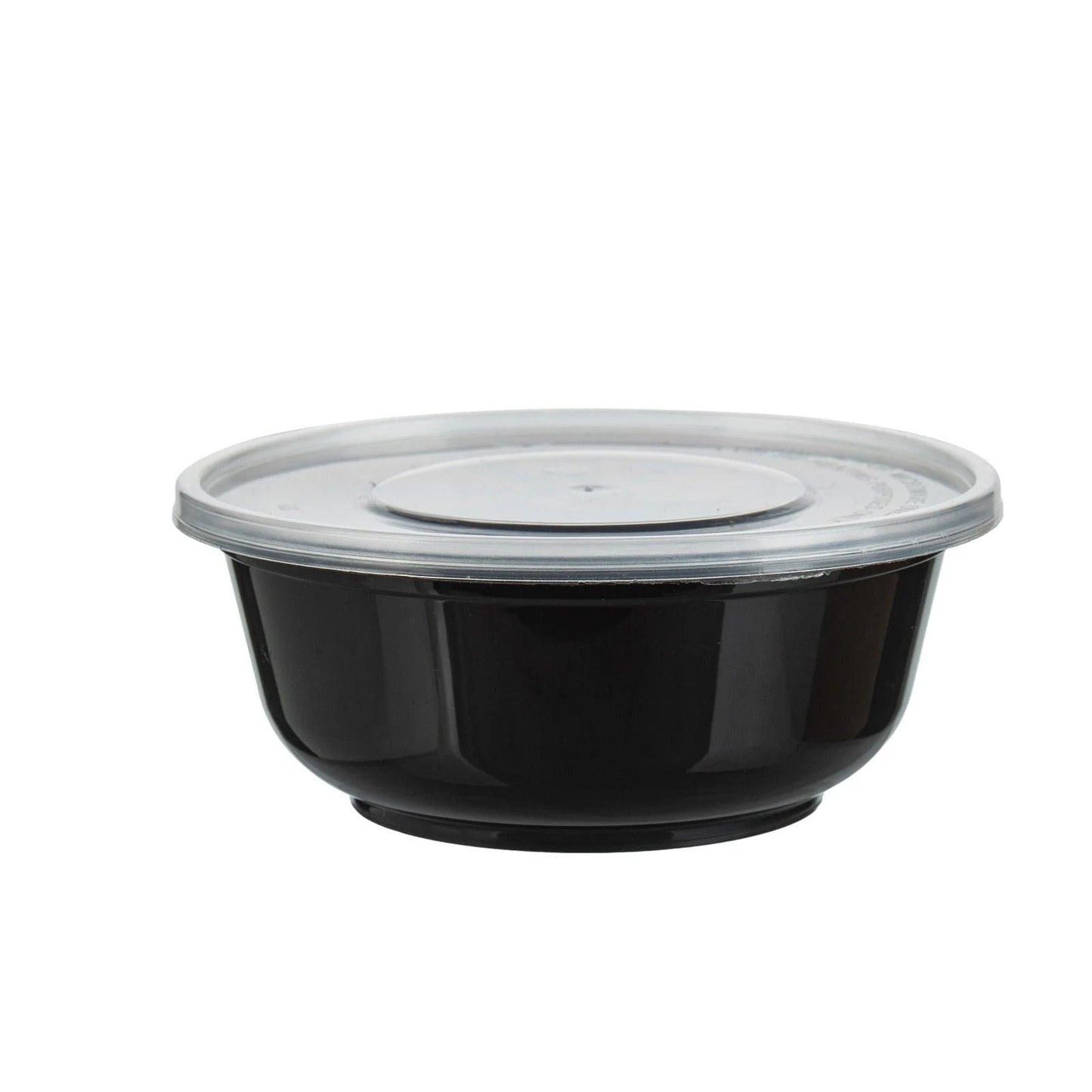 450x Asian Soep- of Pokébowl + Deksel – 360 ml (12 oz) – Zwart – Herbruikbaar PP Ø120 mm