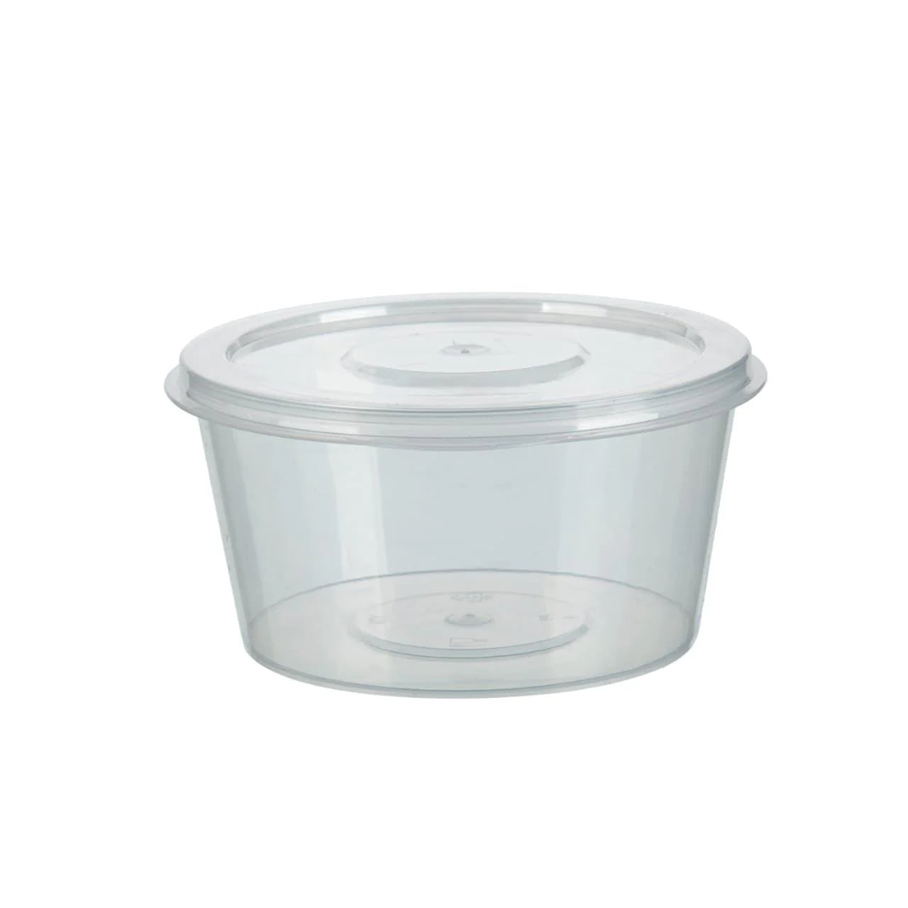 500x Sauscup met Vast Deksel PP 200 cc Transparant Covercup 8oz Ø95mm