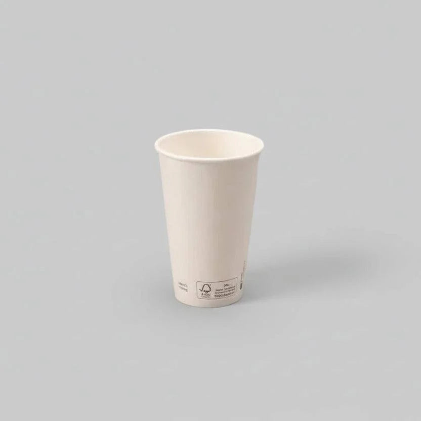 1000x Kartonnen koffiebeker 450cc 16oz wit FSC Mix