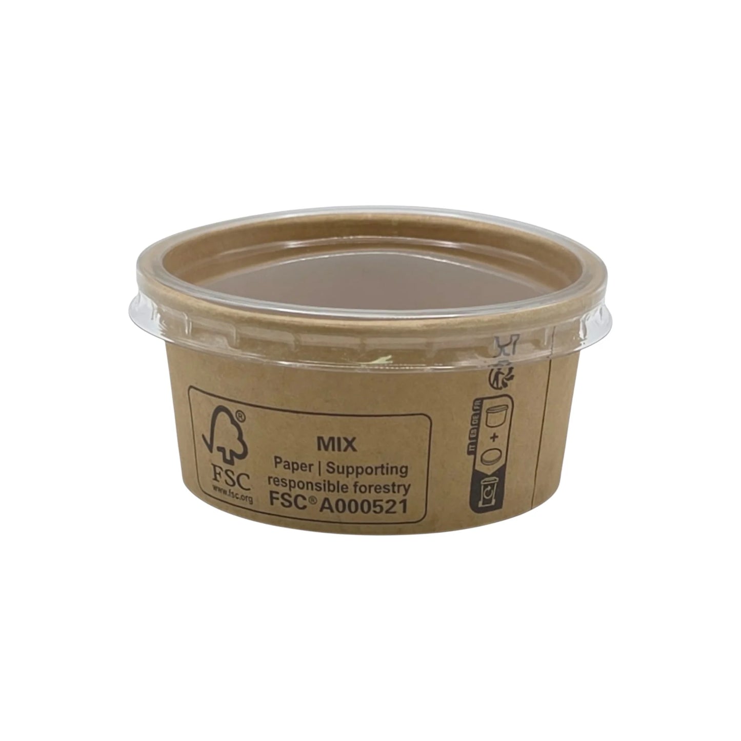 2000x Kartonnen Saus Cup 2oz (60ml) Ø67mm Kraft