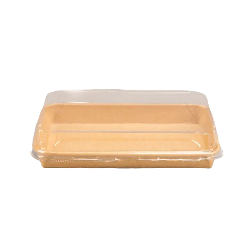 200x Sushi tray karton + deksel 220x138x25 Kraft