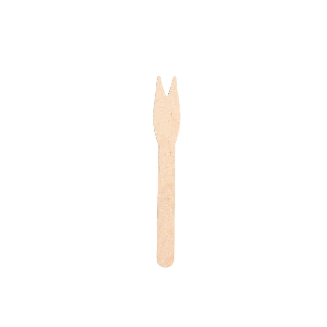5000x Houten snackvork 120mm 100%FSC® BIO