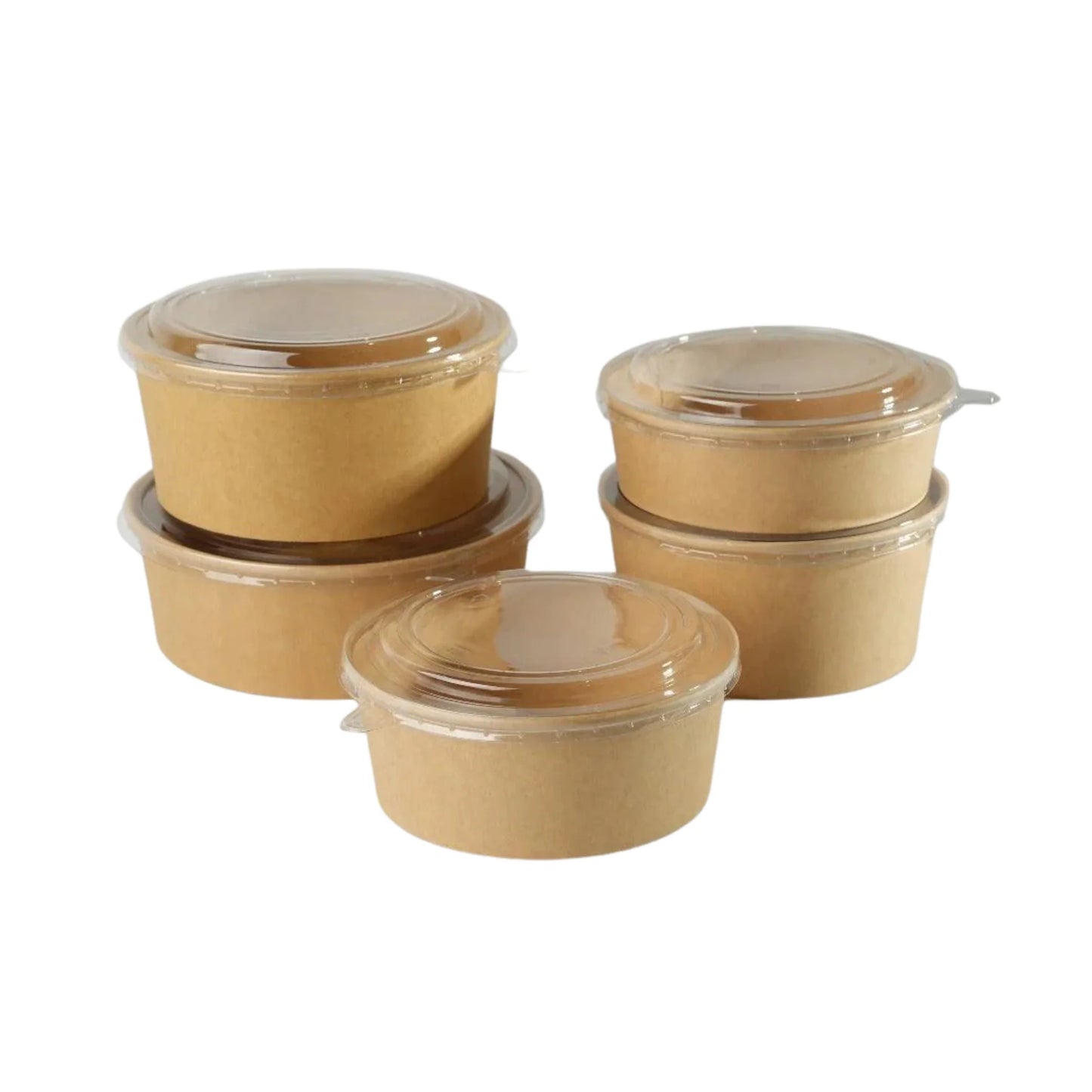 300x Deksel Salade Poke Bowl 1100ml Ø165mm transparant