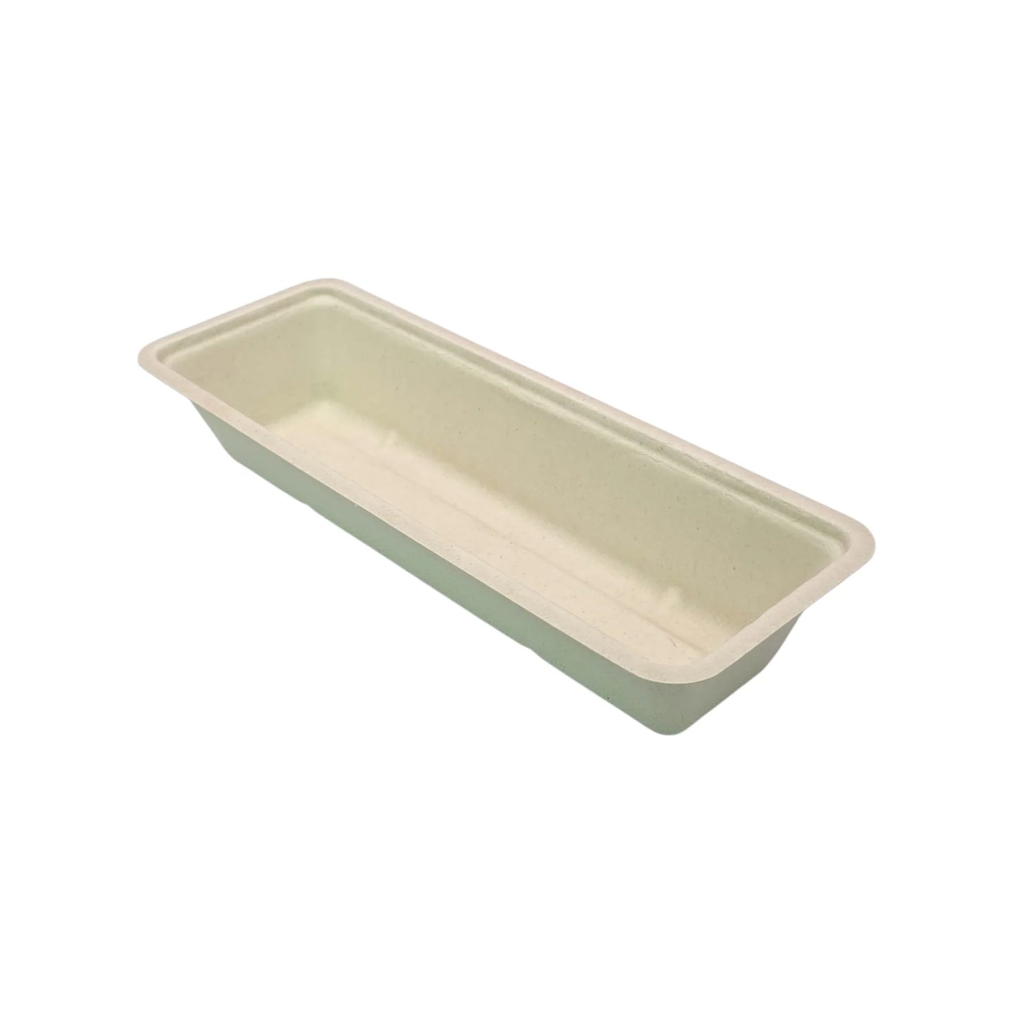 500x Bio Frikandelbakje A16 suikerriet - 20,8cm x 7cm x 3,4cm - Frikandel frites saus friet bakje snack diner