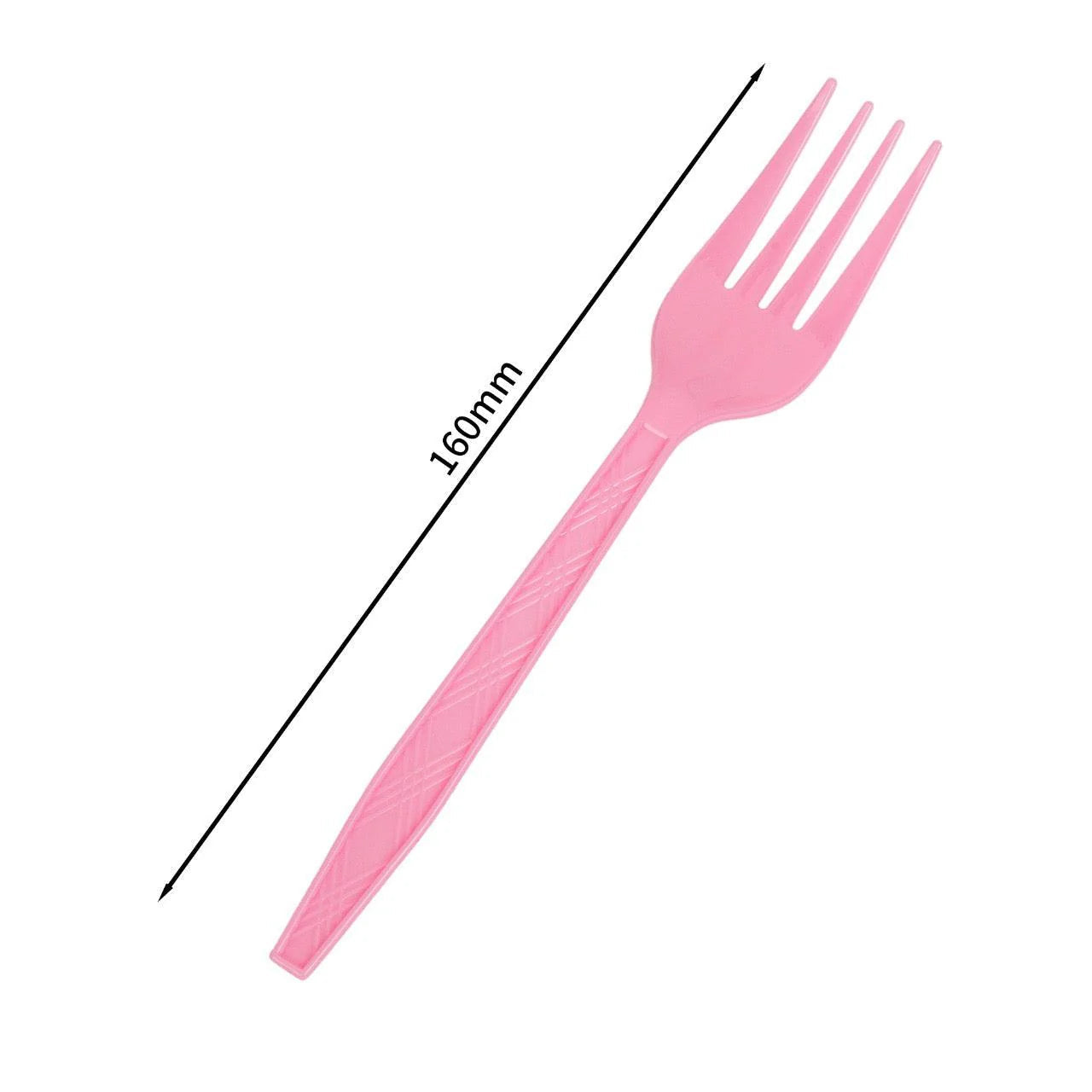 24x Herbruikbare Vork 160mm PP Roze