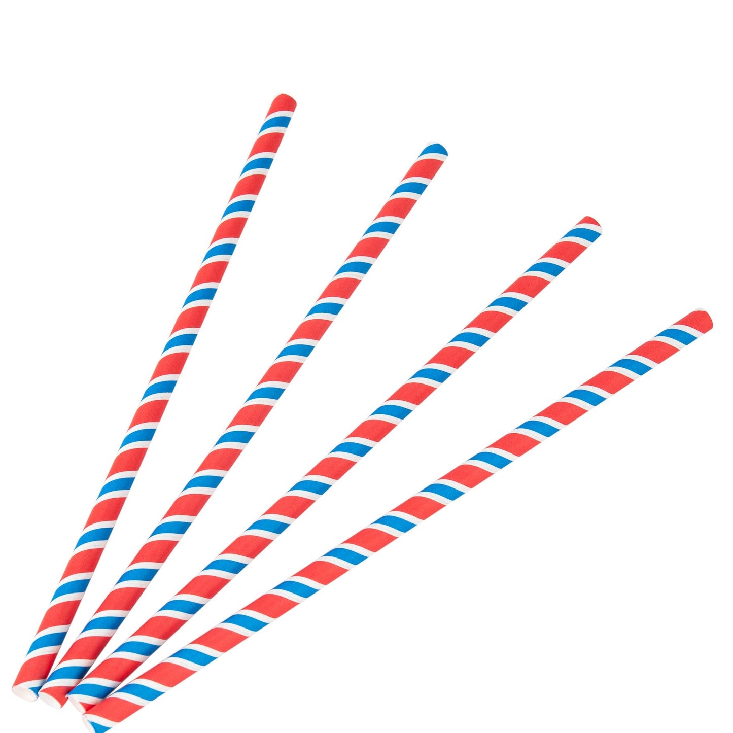 100x BIO Papieren rietjes 8mm x 230mm Twist