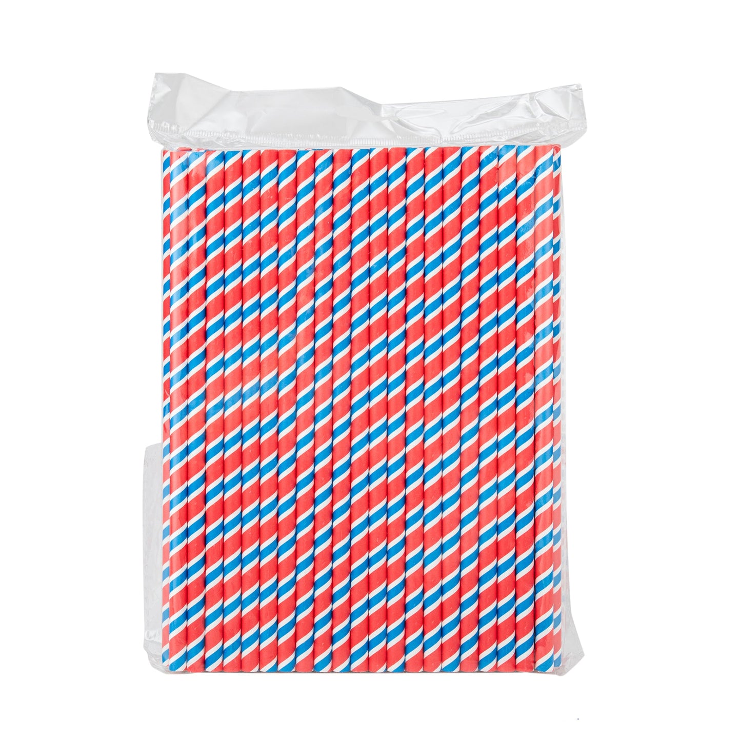 100x BIO Papieren rietjes 8mm x 230mm Twist