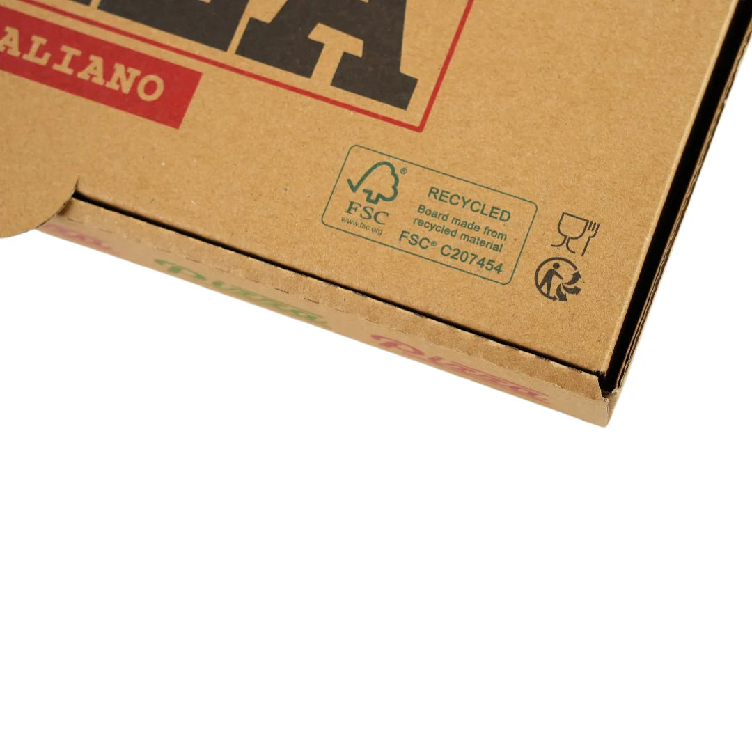 100x Pizza Doos 320 mm x 320 mm x 40 mm FSC Golfkarton
