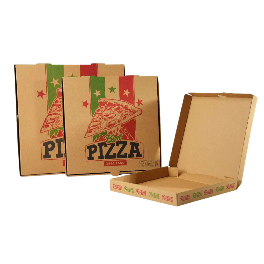 100x Pizza Doos 320 mm x 320 mm x 40 mm FSC Golfkarton