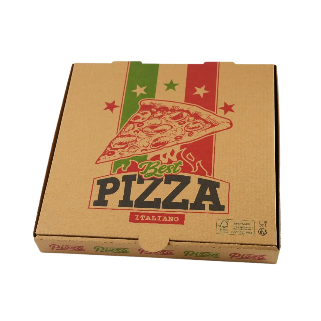 100x Pizza Doos 320 mm x 320 mm x 40 mm FSC Golfkarton