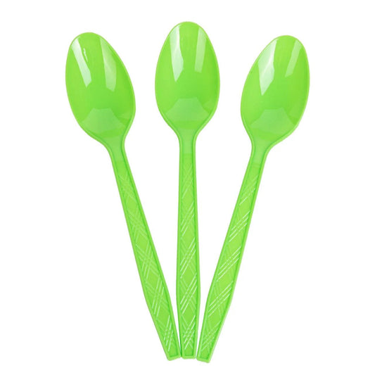 24x Herbruikbare lepel 155mm PP Groen