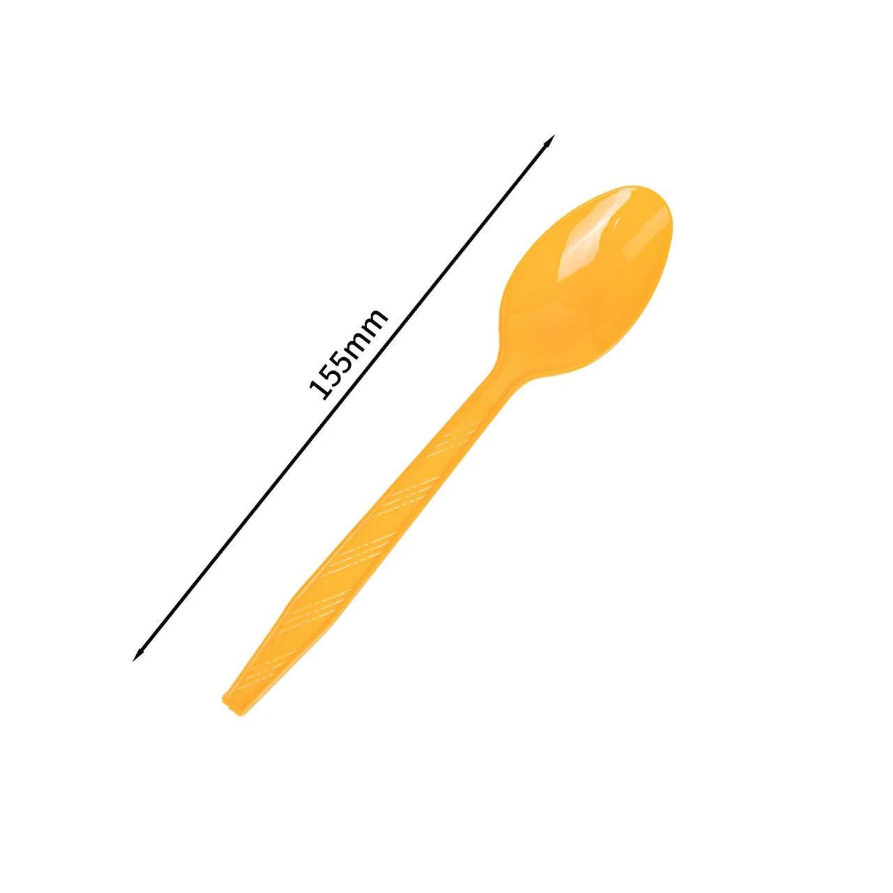 24x Herbruikbare lepel 155mm PP Oranje