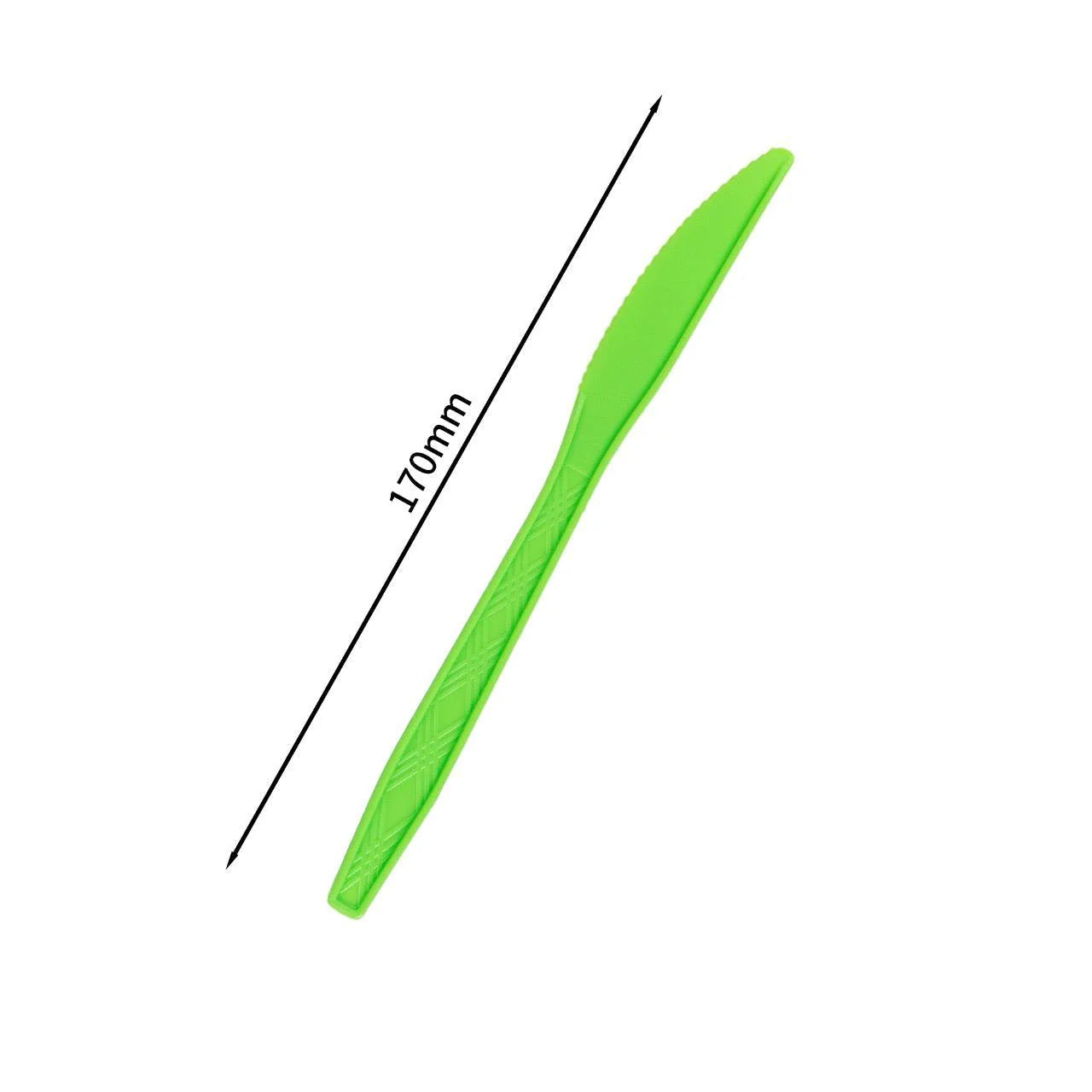 24x Herbruikbare Mes 170mm PP Groen