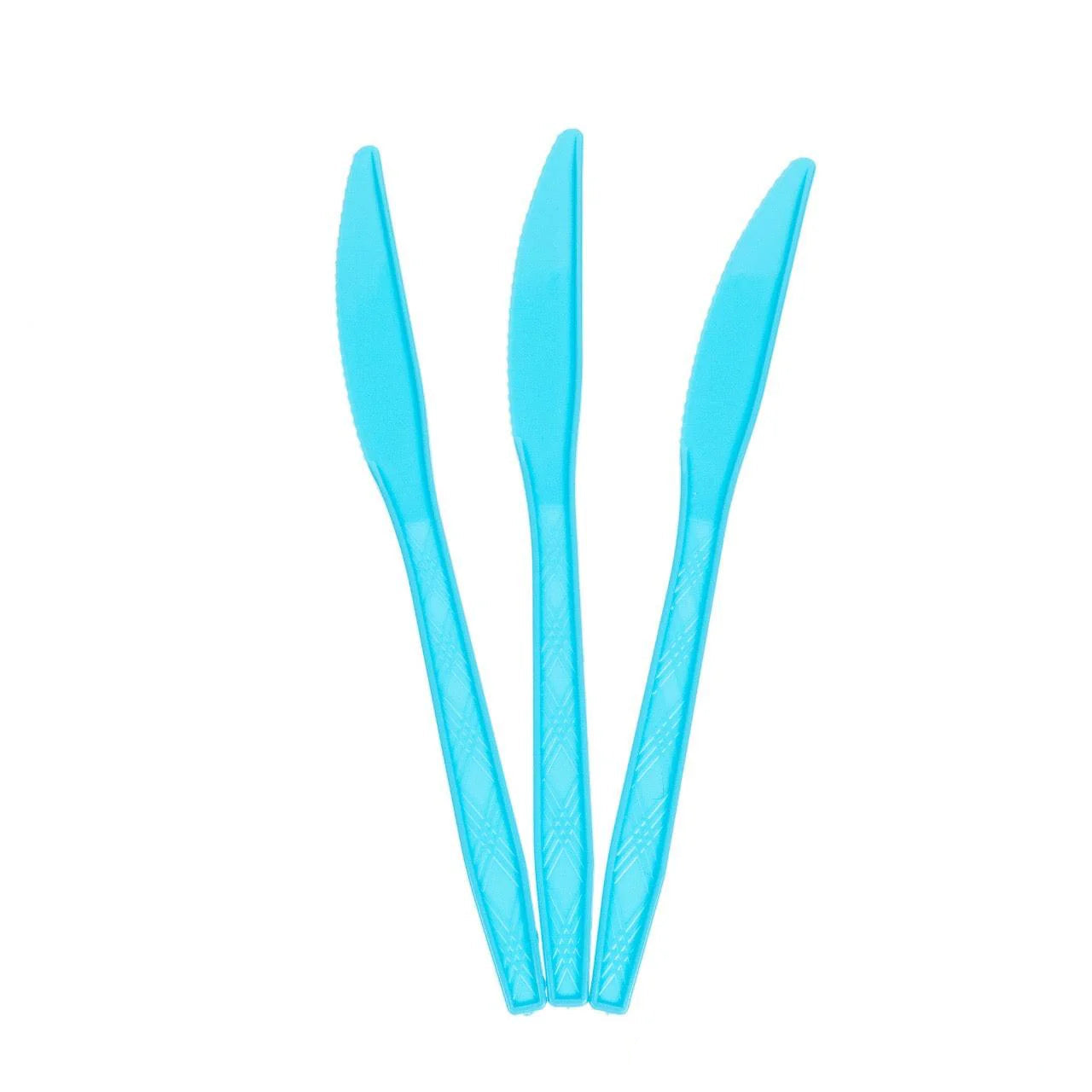 24x Herbruikbare Mes 170mm PP Licht Blauw