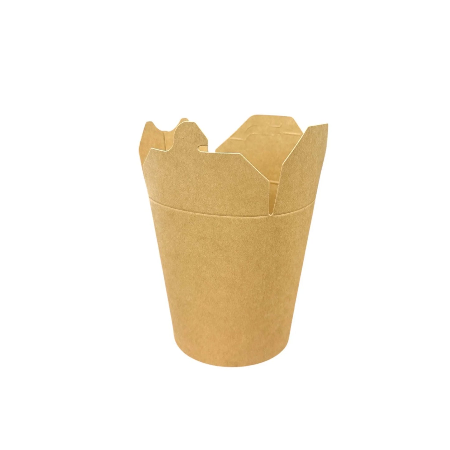 500x Wok to Go beker 16oz 400ml kraft