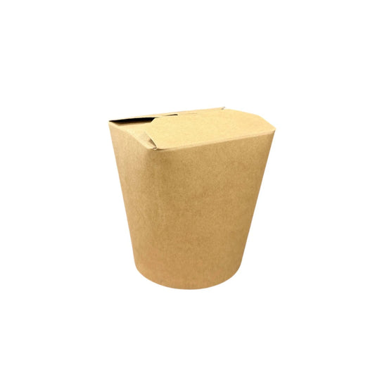 500x Wok to Go beker 16oz 400ml kraft