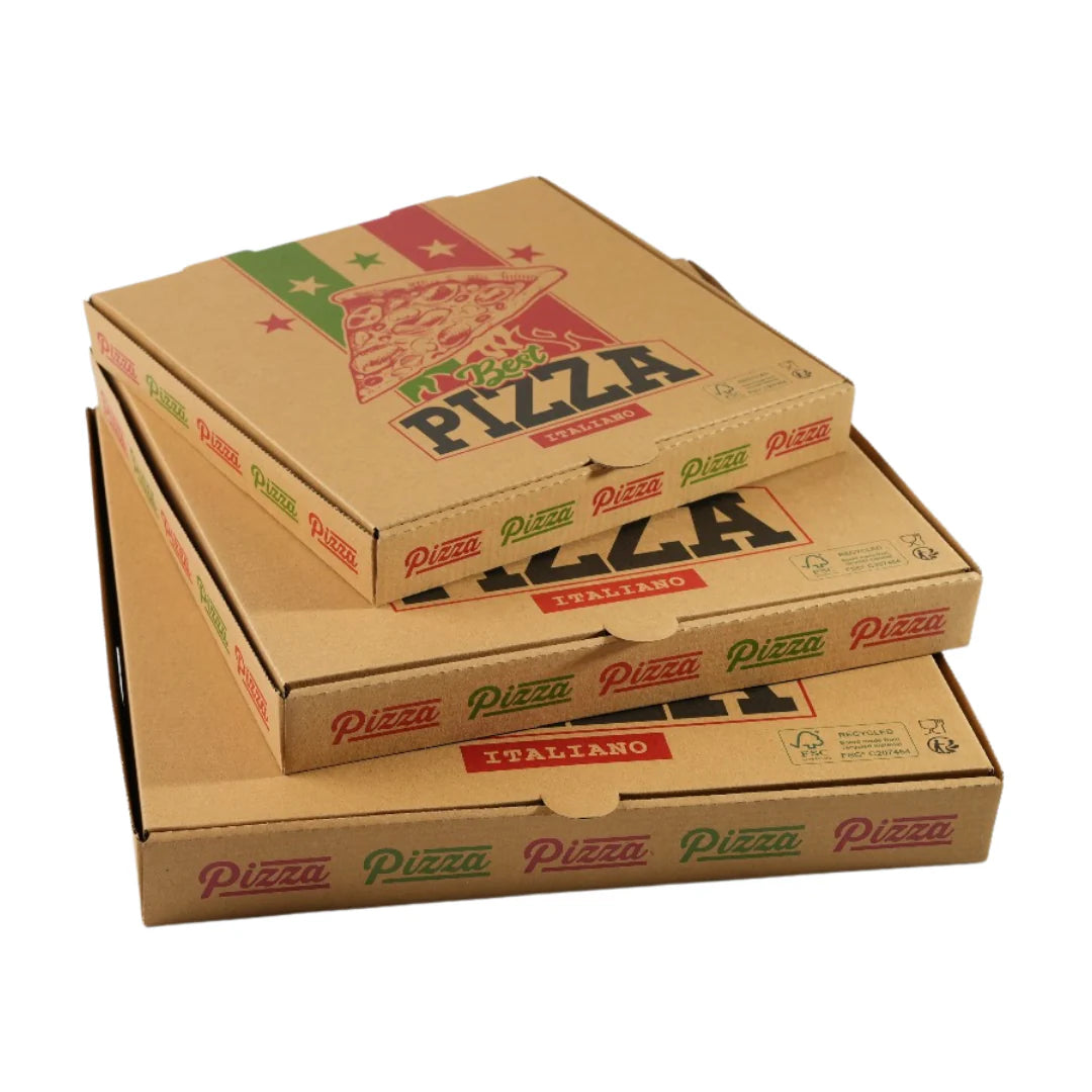 100x Pizza Doos 320 mm x 320 mm x 40 mm FSC Golfkarton