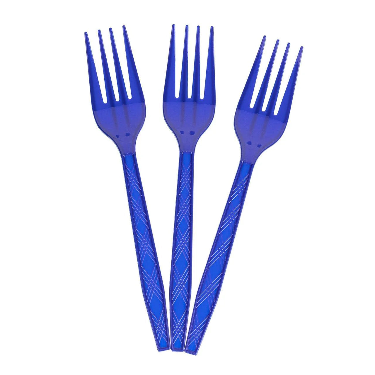 24x Herbruikbare Vork 160mm PP Blauw