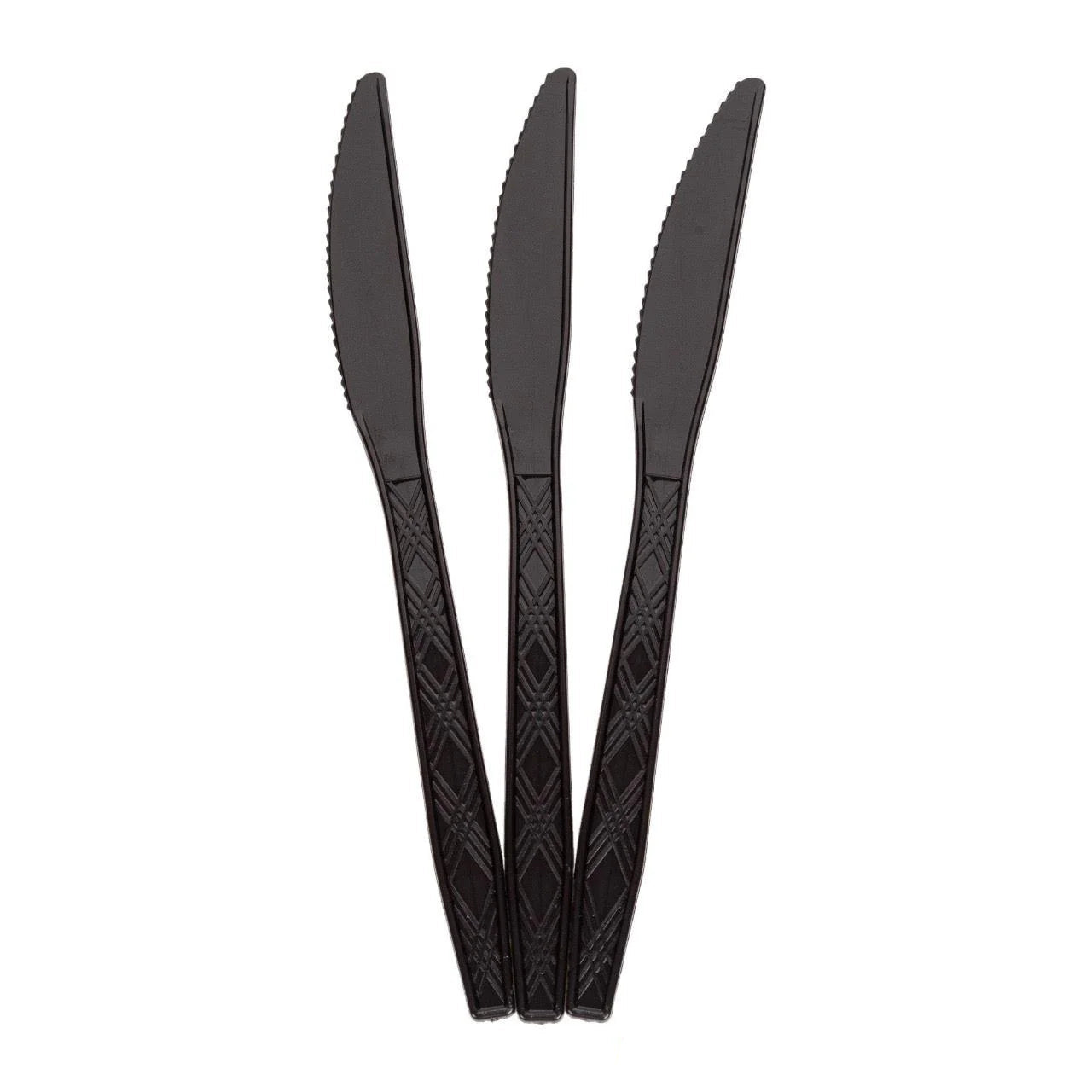 24x Herbruikbare Mes 170mm PP Zwart