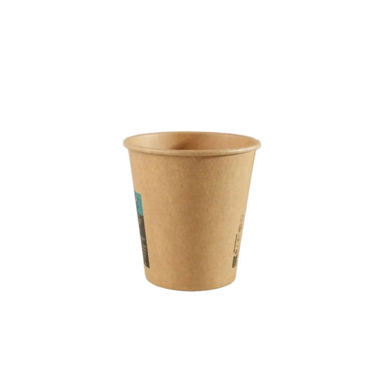 1000x Coffee to go Espresso koffiebeker Nature Kraft 120ml 4oz bruin FSC en BIO