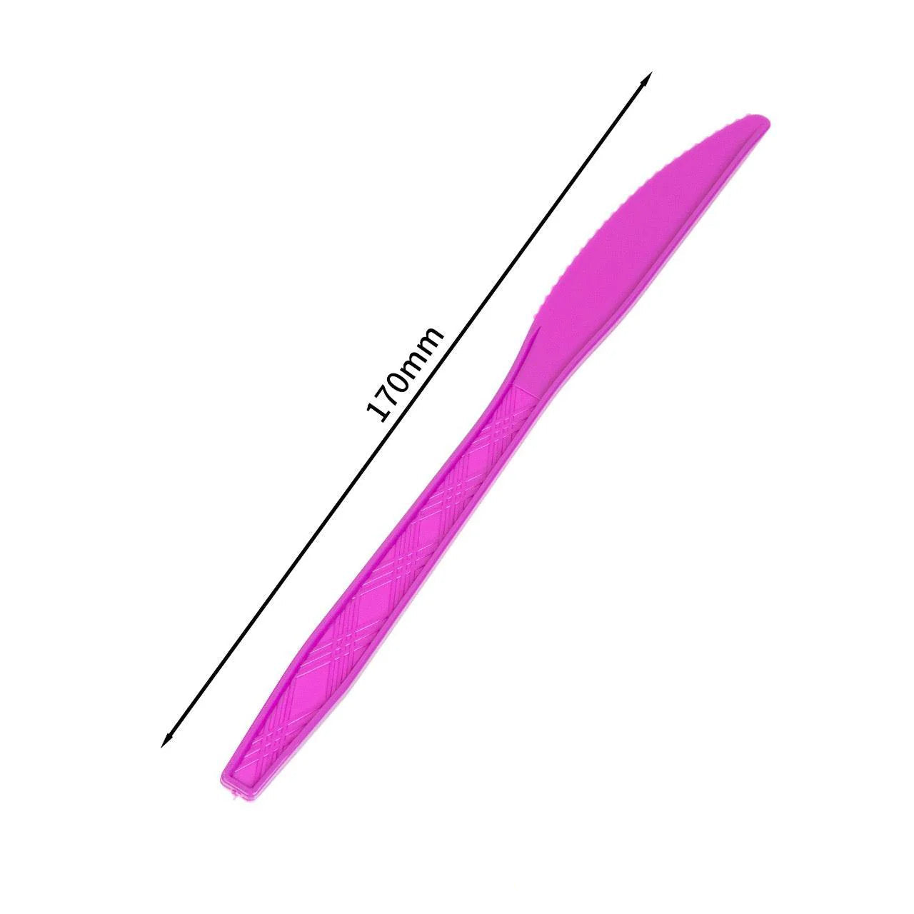 24x Herbruikbare Mes 170mm PP Paars
