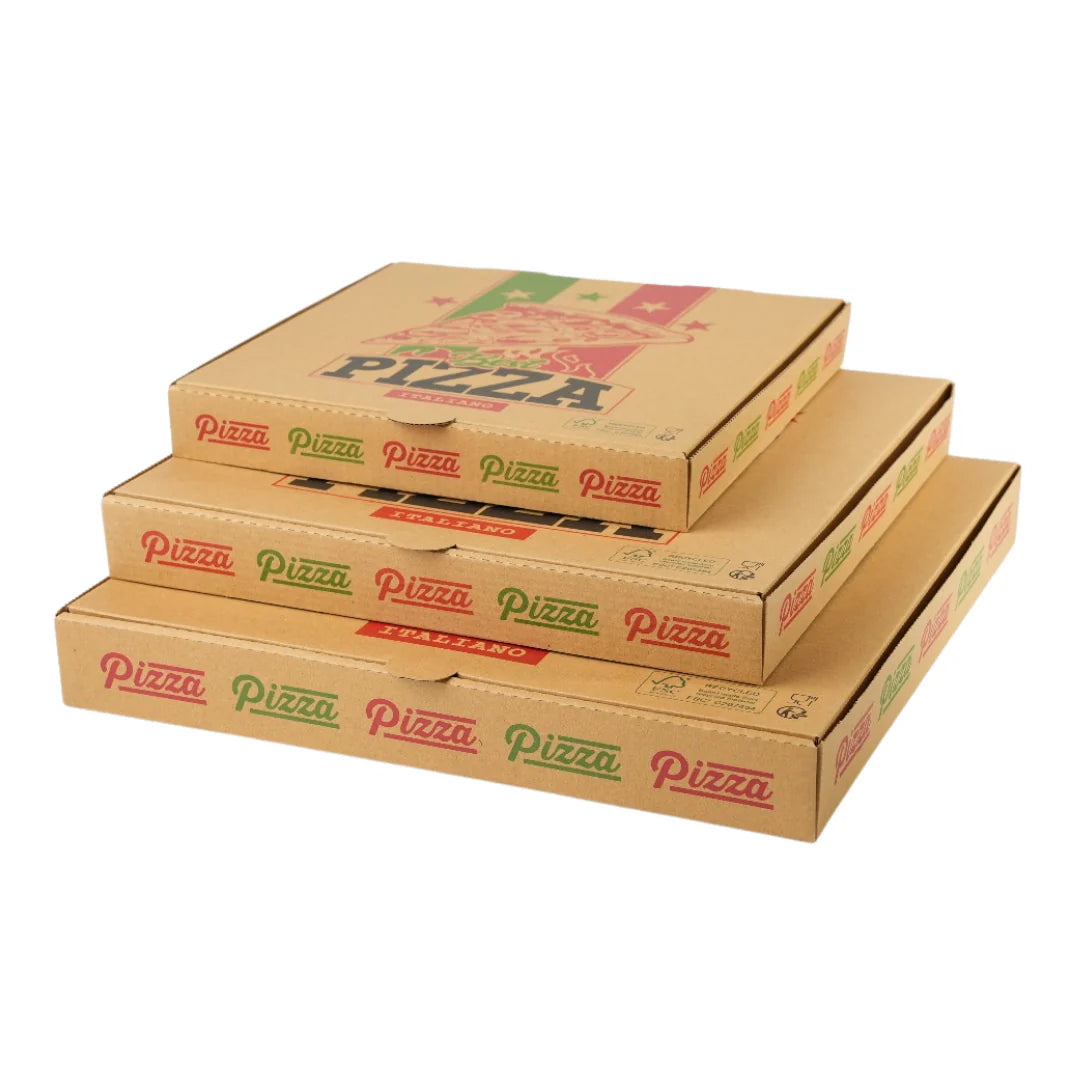 100x Pizza Doos 320 mm x 320 mm x 40 mm FSC Golfkarton