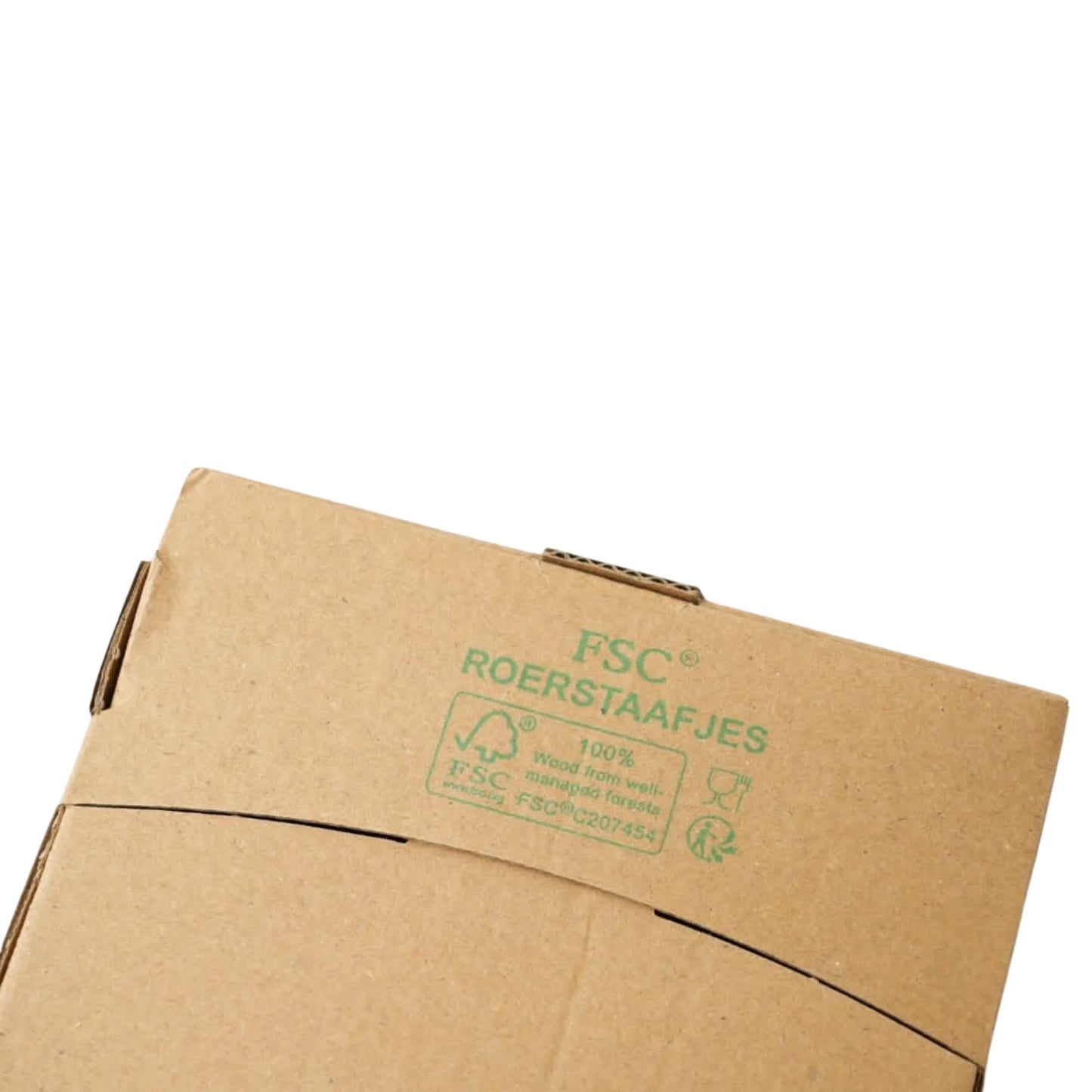 1000x Roerstaafjes in dispenser box 14cm FSC 100% Hout