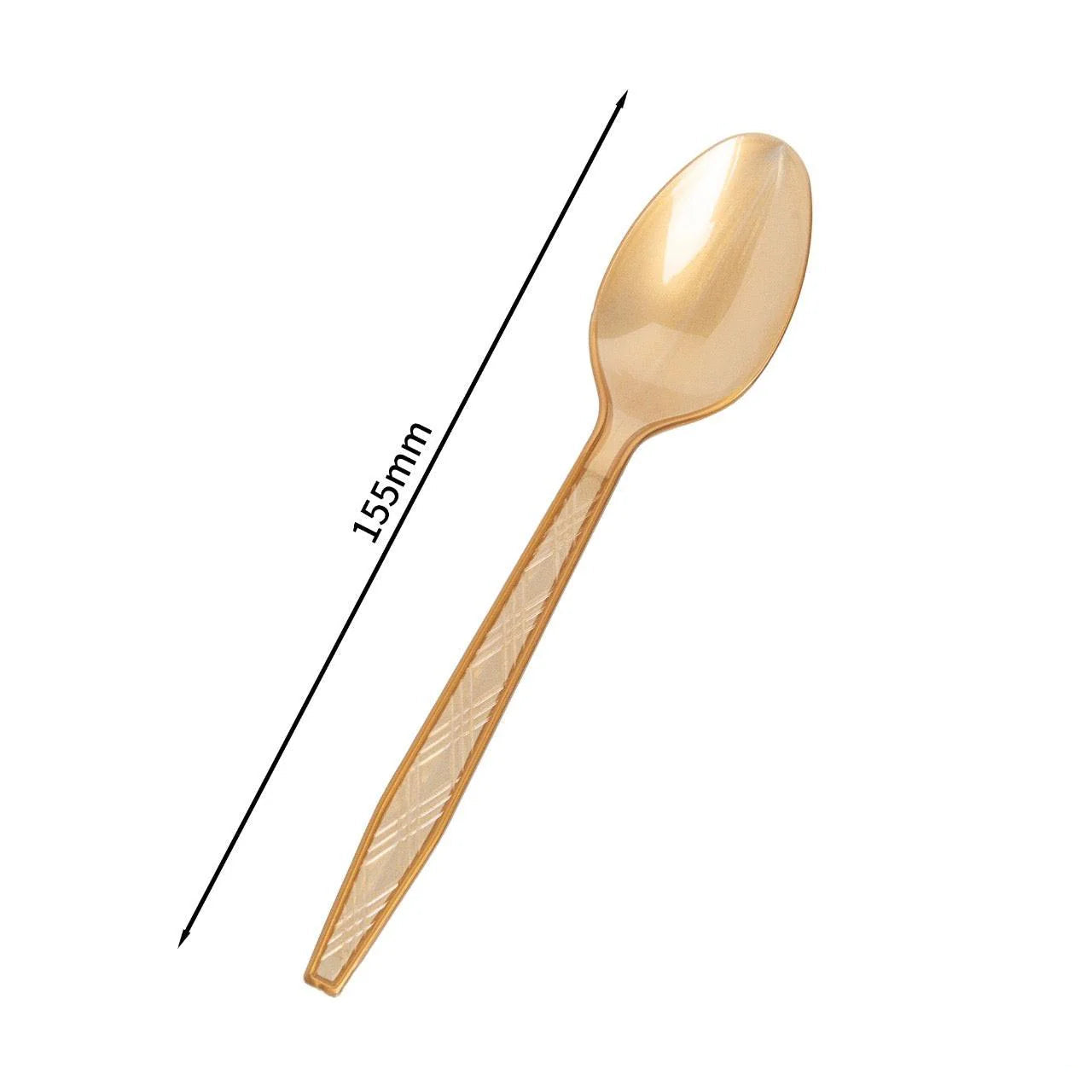 24x Herbruikbare lepel 155mm PP Goud