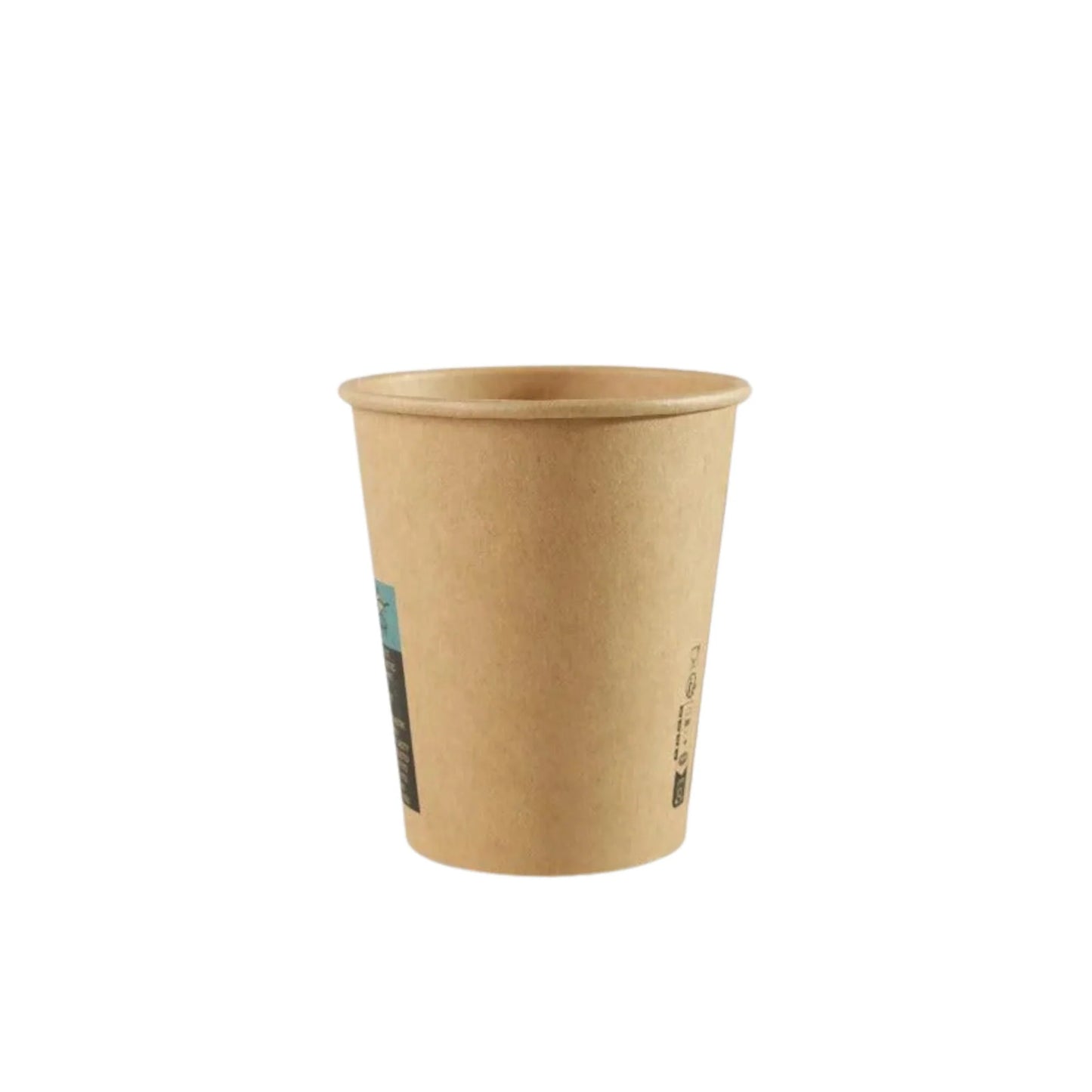 1000x Koffiebeker karton Nature Kraft Ø70mm 180ml 7oz vendingcup Bruin FSC en BIO