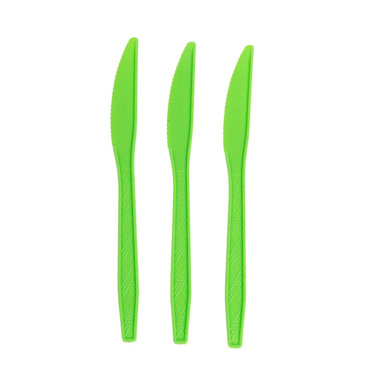 24x Herbruikbare Mes 170mm PP Groen