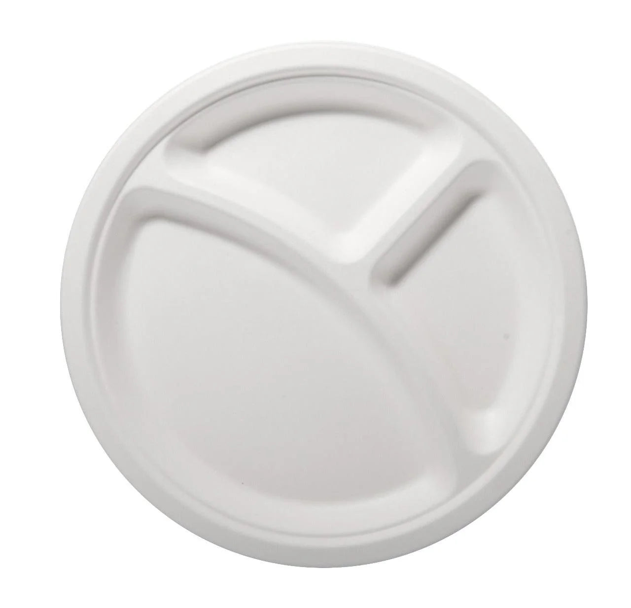 500x Bord Ø26 cm 3 Vaks Bord suikerriet BIO bagasse Plasticvrij 10 inch