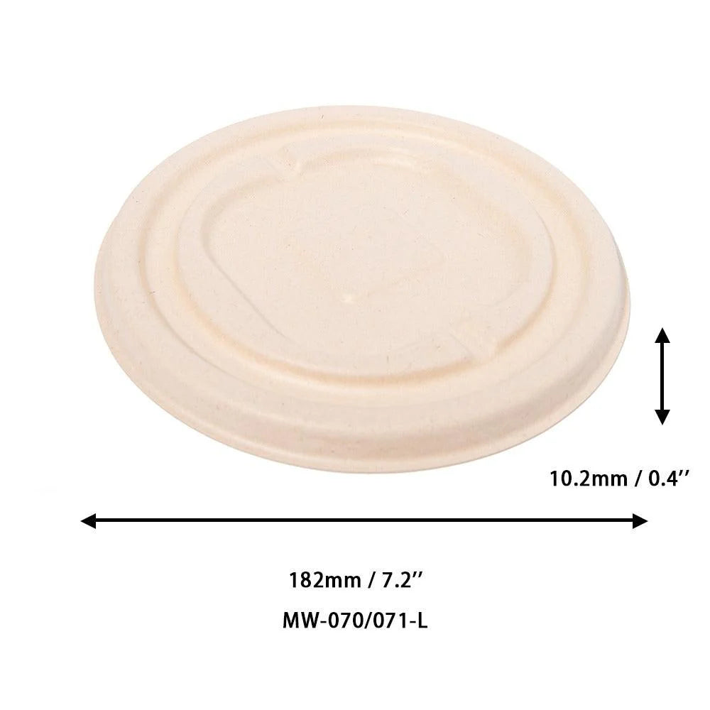 600x Deksel voor Kom 950ml Ø175mm (32oz) Bagasse Suikerriet BIO