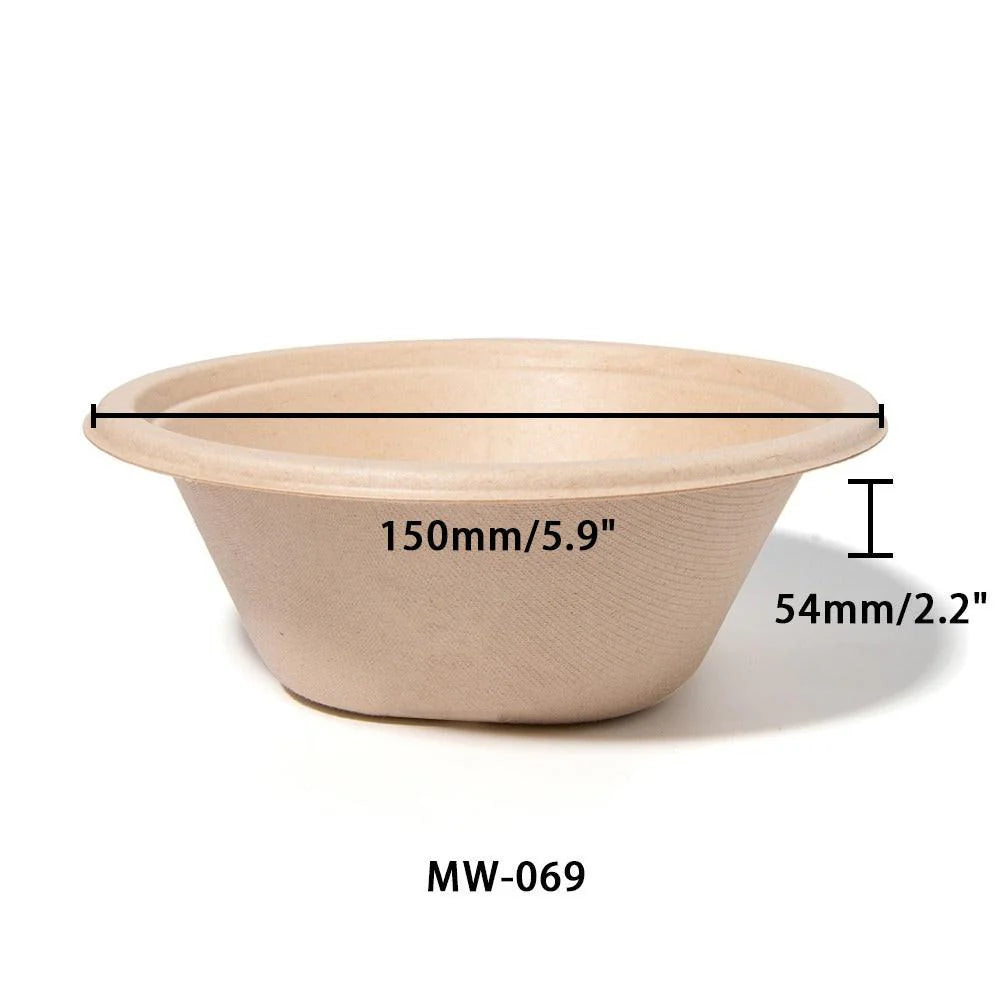 600x Kom 500ml Ø150mm 16oz Bagasse suikerriet BIO