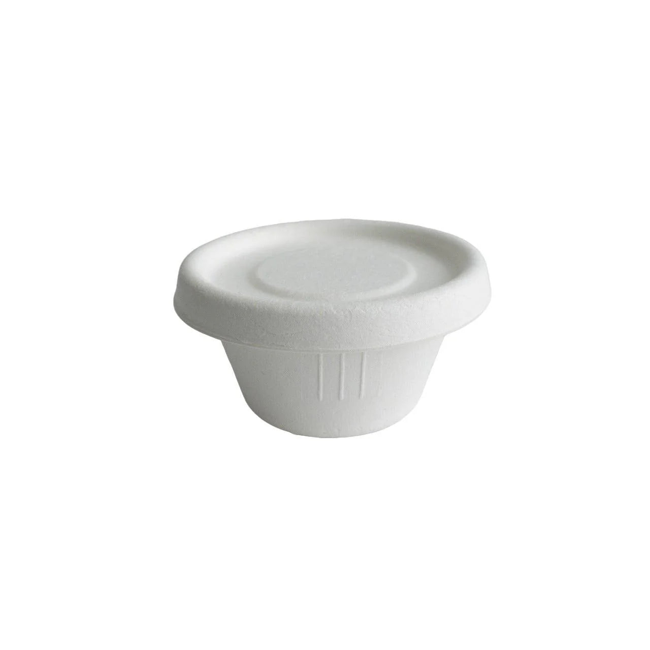 2000x Bio Sauscup van suikerriet – 2oz (60ml)  wit Bagasse
