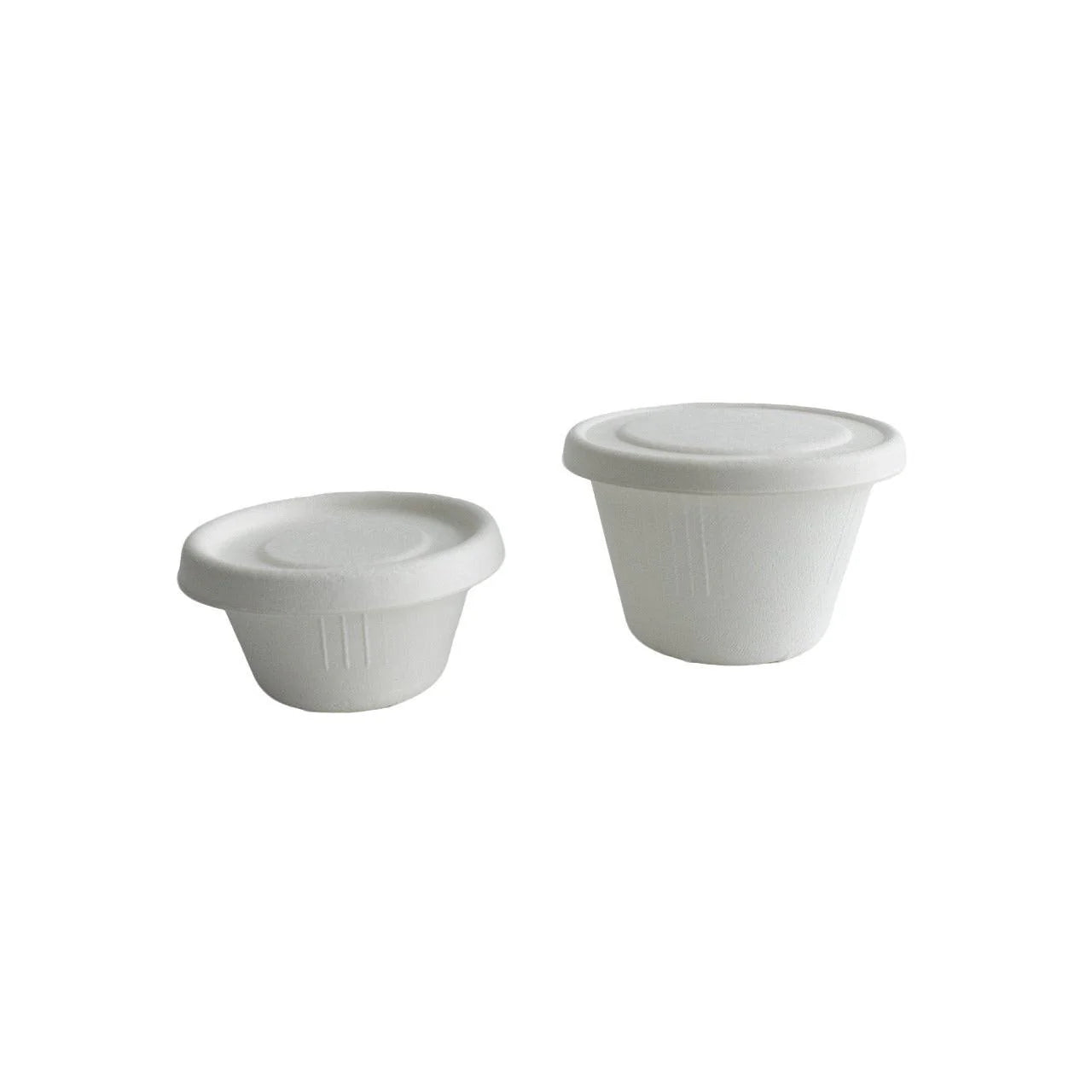 2000x Bio Sauscup van suikerriet – 2oz (60ml)  wit Bagasse
