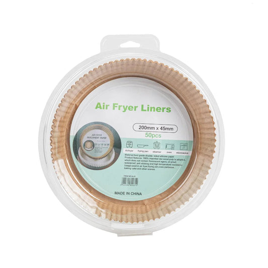 Airfryer BakPapier Airfryer Bakjes Wegwerpbakjes Rond 50 stuks 200 mm x 45 mm Airfryer Accesoires XL en XXL