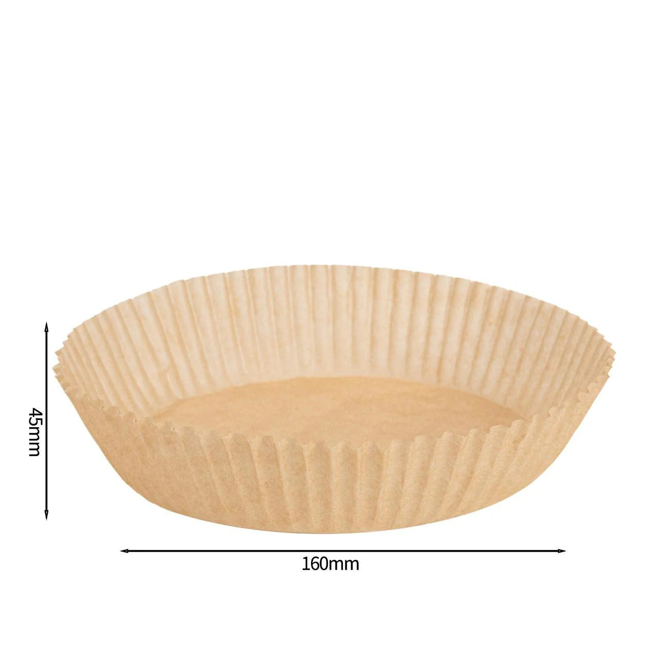 Airfryer BakPapier Airfryer Bakjes Wegwerpbakjes Rond 50 stuks 160 mm x 45 mm Airfryer Accesoires L & XL