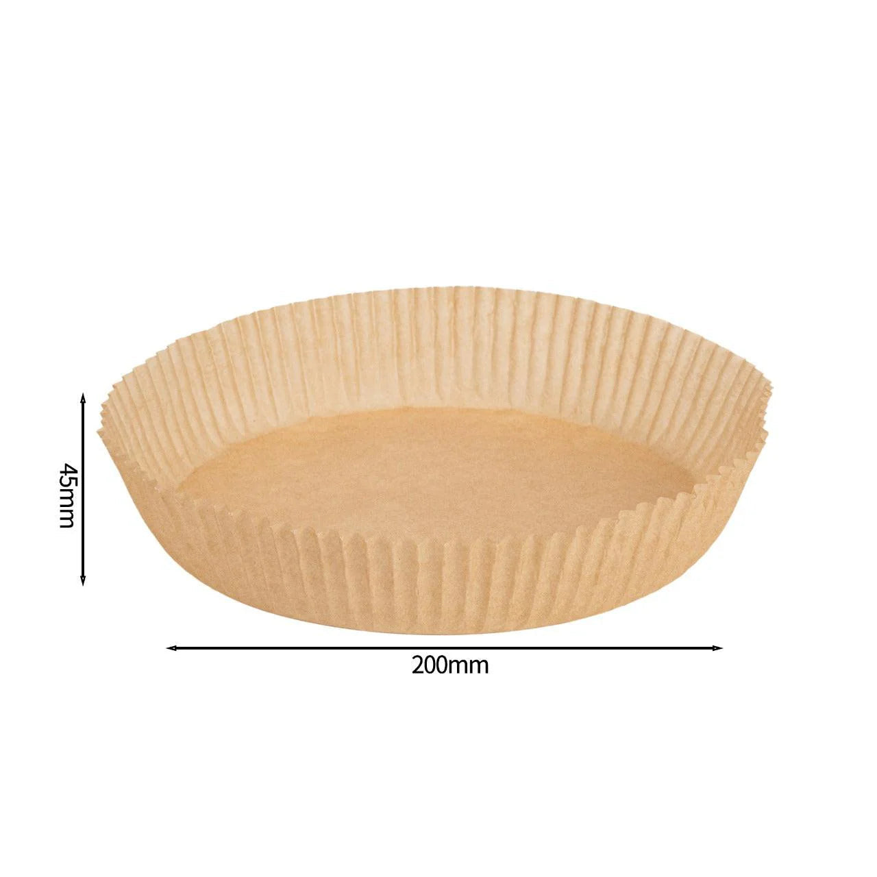 Airfryer BakPapier Airfryer Bakjes Wegwerpbakjes Rond 50 stuks 200 mm x 45 mm Airfryer Accesoires XL en XXL