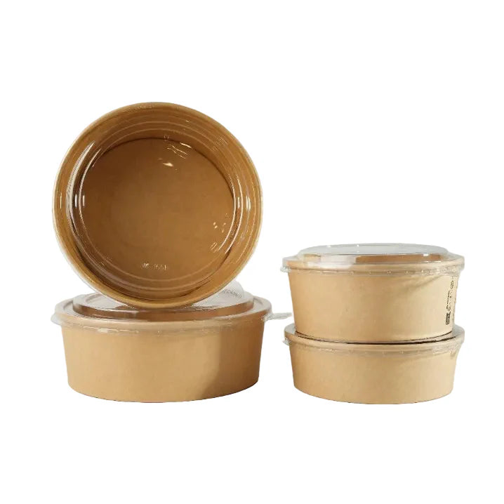 300x Deksel Salade Poke Bowl 1000ml Ø150mm transparant
