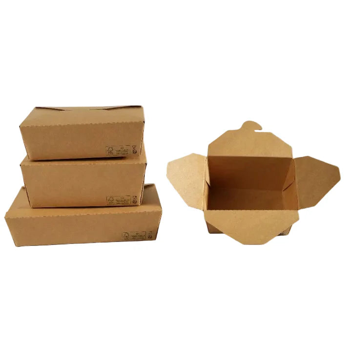 300x Oosterse Maaltijdbox 1100ml Nature kraft en Biologisch
