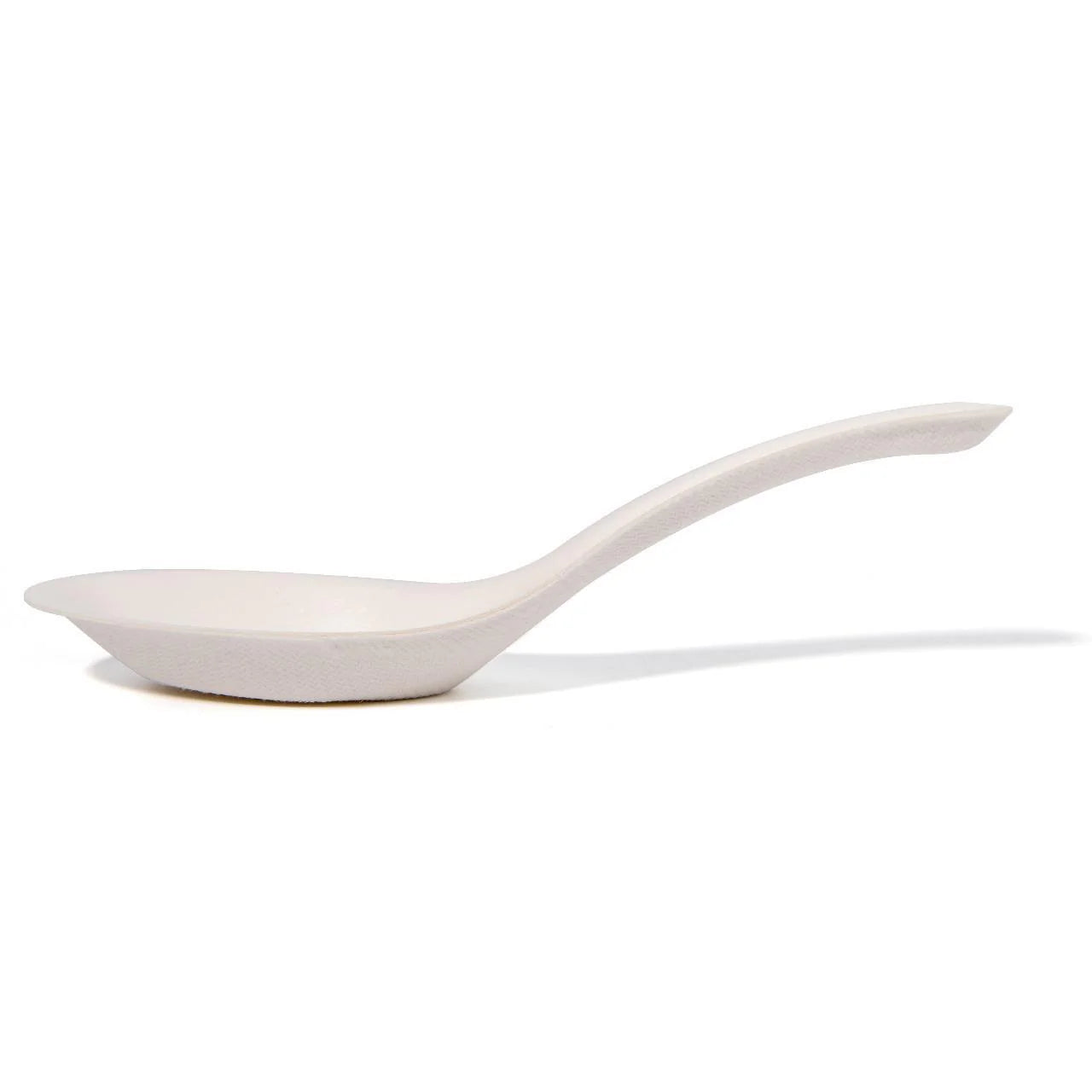 50x Bagasse Suikerriet Soep Lepel 15,4cm Wit Sterk en Mileuvriendelijk Bagasse