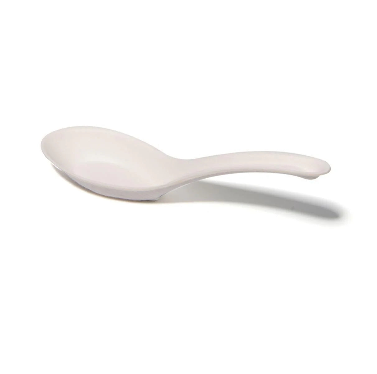 50x Bagasse Suikerriet Soep Lepel 15,4cm Wit Sterk en Mileuvriendelijk Bagasse