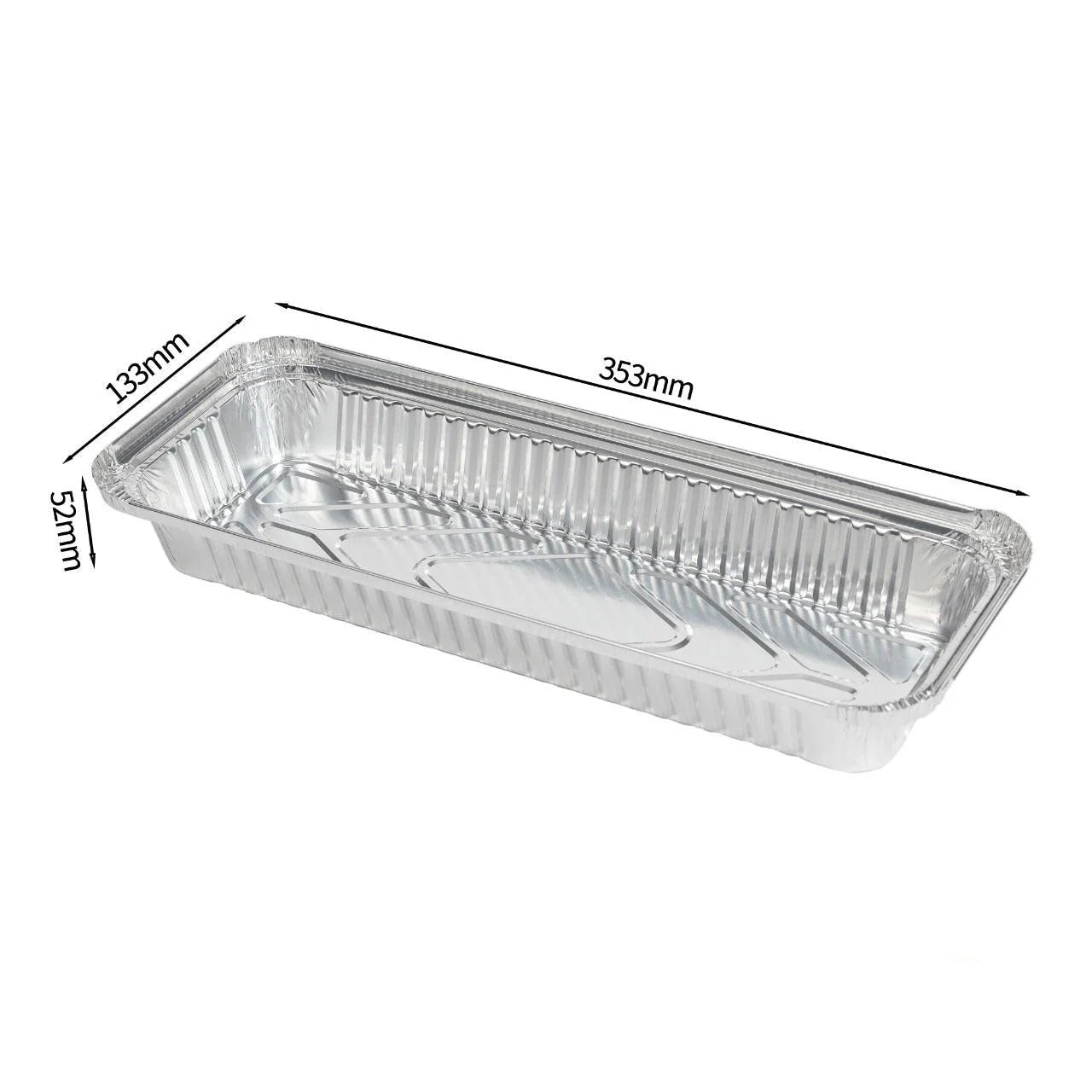 125x Aluminium bak 338x118x42mm 1400ml